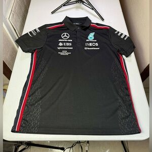Used Mercedes F1 - 2023 Team Issue Tommy Hilfiger Polo Shirt Sz XL